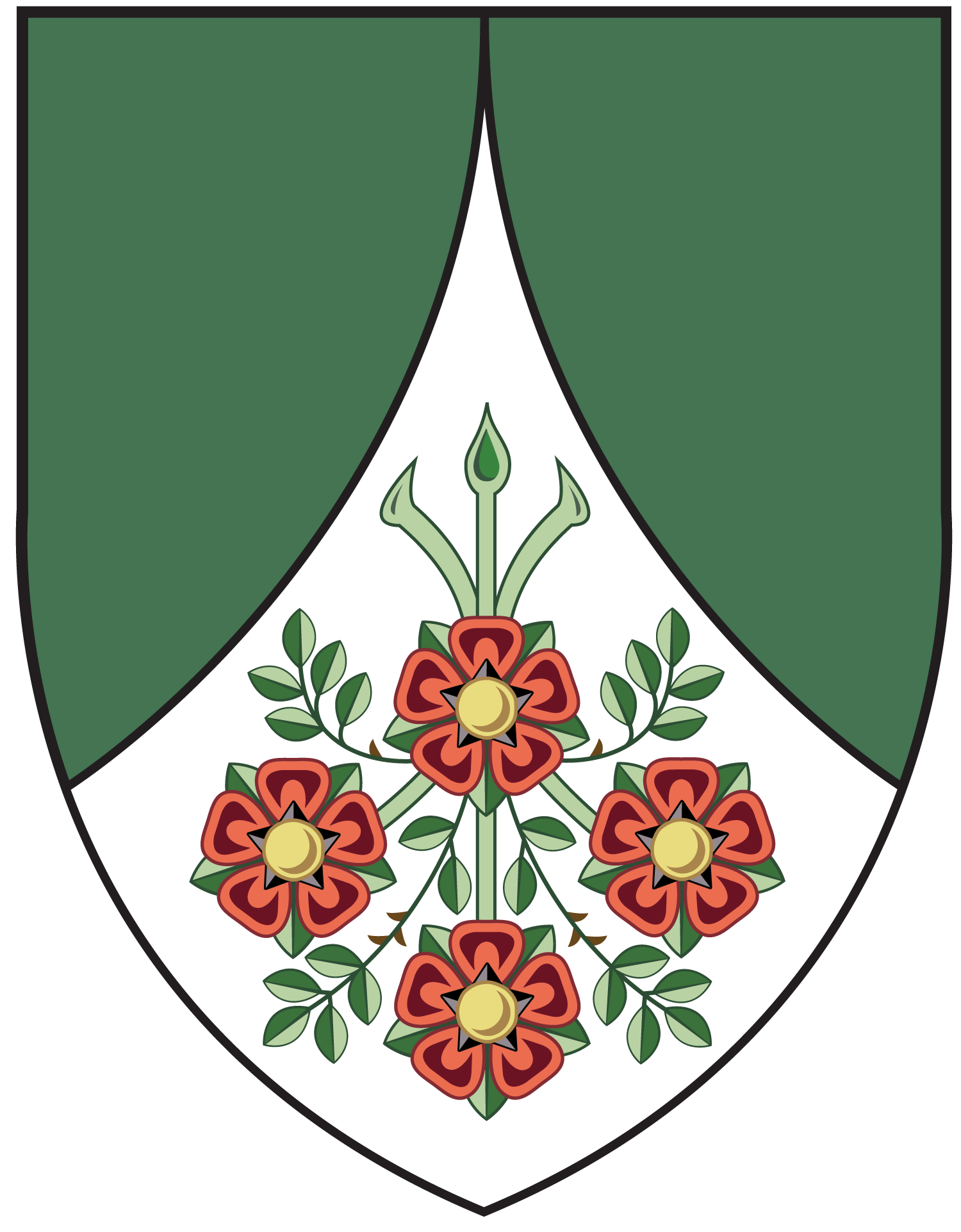 Coat of arms logo for the Shrine of Our Lady of Guadalupe.